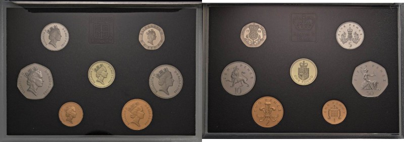 INGHILTERRA Elisabetta II (1952-) Proof coin collection 1988 - Sette monete in a...
