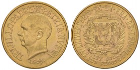 REPUBBLICA DOMINICANA 30 Pesos 1955 - Fr. 1; KM 24 AU (g 29,53) Segni al R/
SPL