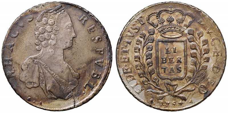 RAGUSA Tallero 1794 - Dav. 1641 AG (g 29,29) Frattura del tondello
BB