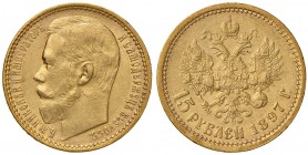 RUSSIA Nicola II (1894-1917) 15 Rubli 1897 - Bit. 1 AU (g 12,87) 
BB