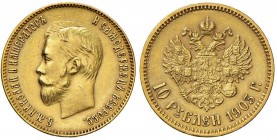 RUSSIA Nicola II (1894-1917) 10 Rubli 1903 - Fr. 179 AU (g 8,62) 
BB/SPL