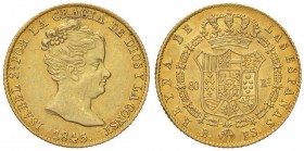 SPAGNA Isabella (1833-1868) 80 Reales 1845 - Fr. 324 AU (g 6,77) Graffietti al D/
SPL