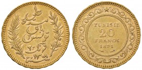 TUNISIA 20 Franchi 1891 - Fr. 12 AU (g 6,48)
BB