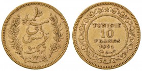 TUNISIA 10 Franchi 1891 - Fr. 13 AU (g 3,20)
BB