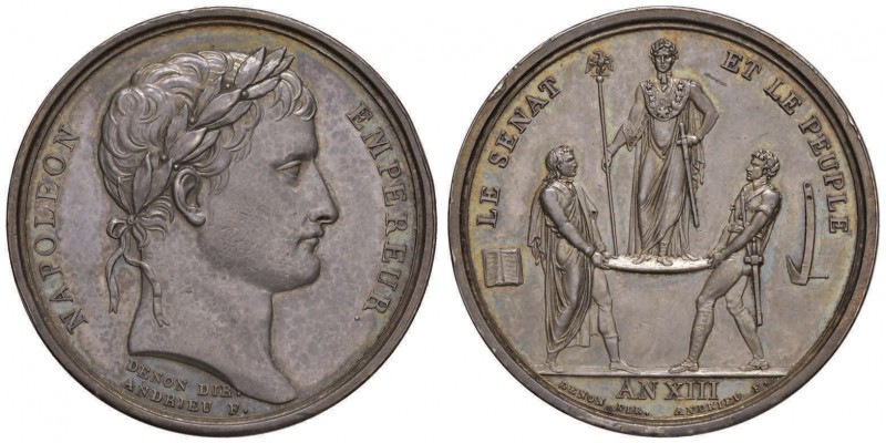 MEDAGLIE DI ETA’ NAPOLEONICA Medaglia 1804 LE SENAT ET LE PEUPLE - Opus: Andrieu...