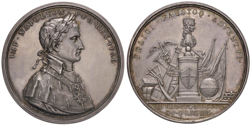 MEDAGLIE DI ETA’ NAPOLEONICA Medaglia 1805 Napoleone a Genova - Opus: Vassallo A...