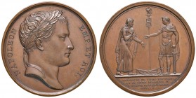 MEDAGLIE DI ETA’ NAPOLEONICA Medaglia 1805 Colloquio con Francesco II a Urschütz - Opus: Andrieu, Denon - AE (g 31,91 - Ø 40 mm)
qFDC