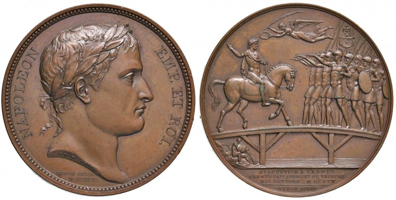 MEDAGLIE DI ETA’ NAPOLEONICA Medaglia 1806 Discorso all’esercito nel ponte sul L...