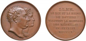 MEDAGLIE DI ETA&rsquo; NAPOLEONICA Medaglia 1810 i sovrani di Baviera visitano la zecca - Opus: Andrieu, Denon - AE (g 39,74 - &Oslash; 40 mm)
qFDC