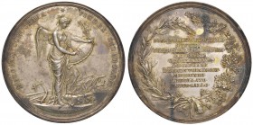MEDAGLIE DI ETA’ NAPOLEONICA RUSSIA Alexander I (1801-1825) Medaglia 1813 Battaglia di Lipsia - Opus: H. Karl - AG (g 43,32 - Ø 50 mm) RR Graffietto a...