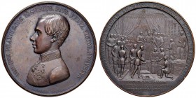 MEDAGLIE DEL FABRIS - AUSTRIA Francesco Giuseppe (1848-1816) Medaglia 1850 Posa della prima pietra della linea ferroviaria sud a Trieste - Opus: Fabri...