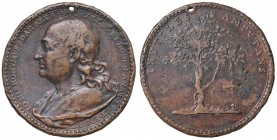 Giovanni Girolamo Sbaraglia - Medaglia 1700 - Opus: Saint-Urbain - AE (g 17,44 - Ø 33 mm) RR Forata, numerosi colpi al bordo
BB