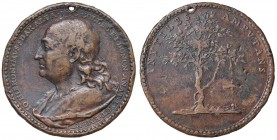 Giovanni Girolamo Sbaraglia - Medaglia 1700 - Opus: Saint-Urbain - AE (g 17,44 - Ø 33 mm) RR Forata, numerosi colpi al bordo
BB