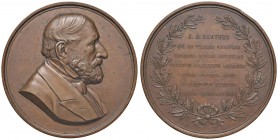 Johan Jacob Baeyer (1794-1855) Medaglia 1883 - Opus: Gori - AE (g 168 - Ø 70 mm) Colpi al bordo
SPL