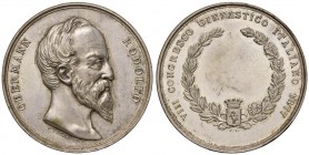 Rodolfo Obermann (1812-1869) Medaglia 1877 VIII congresso ginnastico italiano - Opus. Thermignon - MA (g 49,23 - 50 mm)
SPL