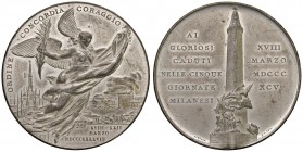 MILANO Medaglia 1898 Ai gloriosi caduti nelle cinque giornate milanesi - Opus: Johnson - MA (g 59,33 - Ø 51 mm) 
BB