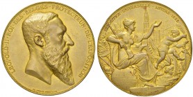 BELGIO Leopoldo II (1865-1909) Medaglia 1885 Esposizione universale Anversa - Opus: Wiener - AE (g 110 - Ø 60 mm) Colpi al bordo
SPL