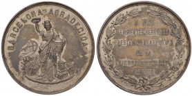 SPAGNA Medaglia 1870 Barcelona Agradecida - AG (g 39,87 - Ø 45 mm) Colpetti al bordo
qFDC