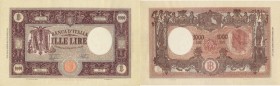 CARTAMONETA Banca d’Italia - 1000 Lire 11/08/1943 - Alfa 625 R Serie G 18-008616 Traccia di piegatura verticale e piccolo taglio 
SPL