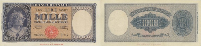 CARTAMONETA Banca d’Italia - 1000 Lire 20/03/1947 - Alfa 695 R Serie T 129-04682...