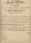 DOCUMENTI AUTOGRAFI - Carlo Alberto decreto 24/08/1847 con sigillo di carta
BB/SPL