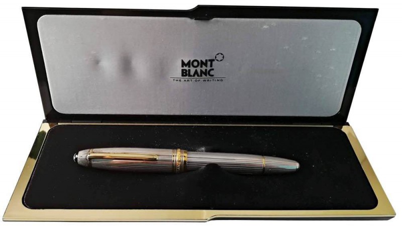 Penna Stilografica Mont Blanc Meisterstuck 4810 n. 146, cod. EB 103977, argento ...