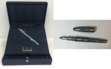 Penna Stilografica DUPONT Modello Andalusia. Edizione limitata 1500/2500 - Pennino in oro 750, trims in argento - In astuccio originale e certificato...