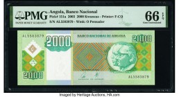 Angola Banco Nacional De Angola 2000 Kwanzas 2003 Pick 151a PMG Gem Uncirculated 66 EPQ. 

HID09801242017

© 2020 Heritage Auctions | All Rights Reser...