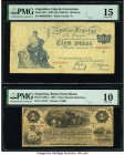 Argentina Caja de Conversion 100 Pesos; 1 Peso Moneda Boliviana 20.9.1897 (ND 1926-32); 1.6.1870 Pick 247a; S1661a Two Examples PMG Choice Fine 15; Ve...