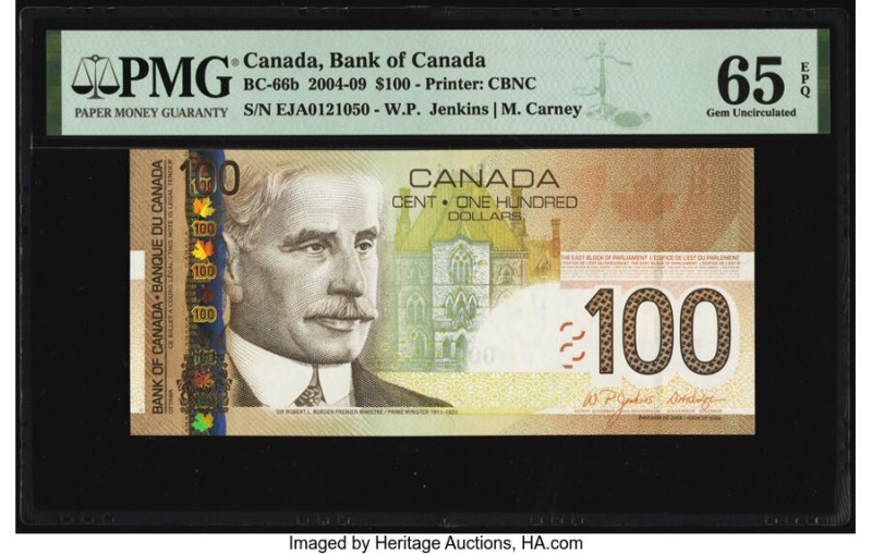 Canada Bank of Canada $100 (2004-09) Pick 105d BC-66b PMG Gem Uncirculated 65 EP...