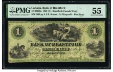 Canada Brantford, CW- Bank of Brantford $1 1.11.1859 Pick S1569d Ch.# 40-10-02-02a PMG About Uncirculated 55. 

HID09801242017

© 2020 Heritage Auctio...