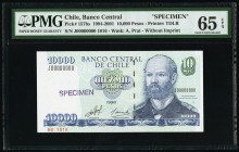 Chile Banco de Chile 10,000 Pesos 1998 Pick S157bs Specimen PMG Gem Uncirculated 65 EPQ. 

HID09801242017

© 2020 Heritage Auctions | All Rights Reser...