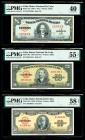 Cuba Banco Nacional de Cuba 1; 20; 50 (2); 100 Pesos; 1 Dollar (1949-1959) Pick 77a; 80a; 81a; 81b; 93a; UNL101 Six Examples PMG Extremely Fine 40; Ab...