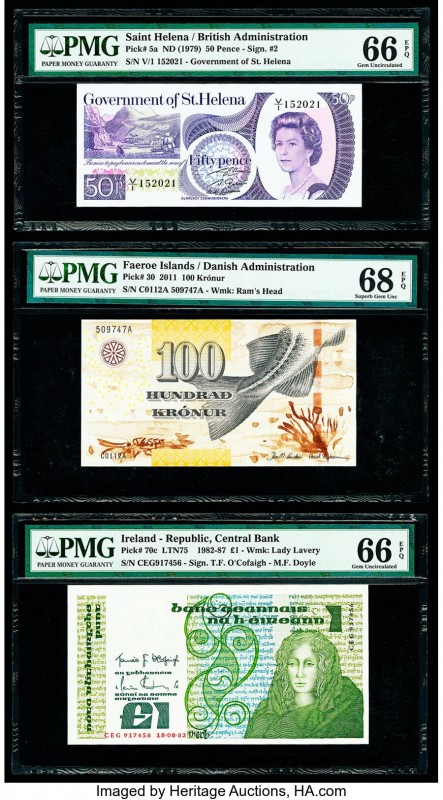 Faeroe Islands Foroyar 100 Kronur 2011 Pick 30 PMG Superb Gem Unc 68 EPQ; Irelan...