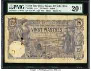 French Indochina Banque de l'Indo-Chine 20 Piastres 19.4.1917 Pick 38b PMG Very Fine 20 Net. Rust damage and ink are present.

HID09801242017

© 2020 ...