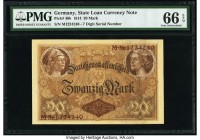 Germany State Loan Currency Note 20 Mark 5.8.1914 Pick 48b PMG Gem Uncirculated 66 EPQ. 

HID09801242017

© 2020 Heritage Auctions | All Rights Reserv...