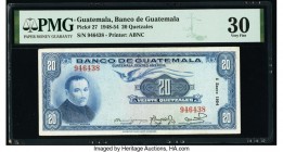 Guatemala Banco de Guatemala 20 Quetzales 5.1.1954 Pick 27 PMG Very Fine 30. 

HID09801242017

© 2020 Heritage Auctions | All Rights Reserved