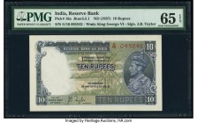 India Reserve Bank of India 10 Rupees ND (1937) Pick 19a Jhun4.5.1 PMG Gem Uncirculated 65 EPQ. Staple holes at issue.

HID09801242017

© 2020 Heritag...