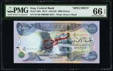 Iraq Central Bank of Iraq 5000 Dinars 2013 / AH1435 Pick 100s Specimen PMG Gem Uncirculated 66 EPQ. 

HID09801242017

© 2020 Heritage Auctions | All R...
