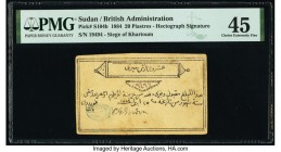 Sudan Siege of Khartoum 20 Piastres 1884 Pick S104b PMG Choice Extremely Fine 45. 

HID09801242017

© 2020 Heritage Auctions | All Rights Reserved