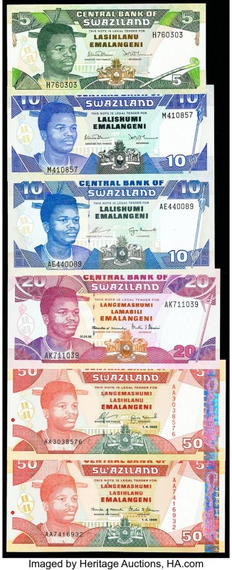 Swaziland Central Bank of Swaziland Group Lot of 12 Examples Crisp Uncirculated....