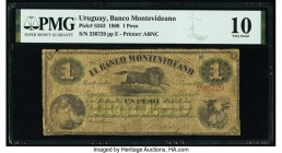 Uruguay Banco Montevideano 1 Peso 1866 Pick S353 PMG Very Good 10. 

HID09801242017

© 2020 Heritage Auctions | All Rights Reserved