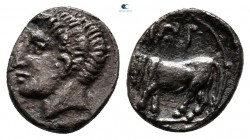 Sicily. Panormos as Ziz circa 405-380 BC. Litra AR