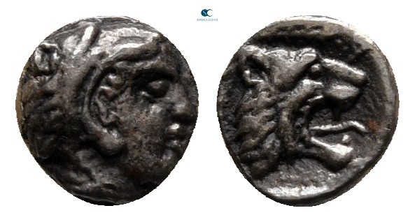 Kings of Macedon. Aigai. Archelaos circa 413-399 BC. 
Hemiobol AR

6 mm, 0,22...