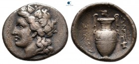 Thessaly. Lamia circa 360-350 BC. Struck in the name of the Malians. Hemidrachm AR