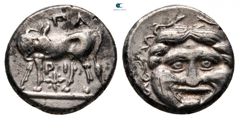 Mysia. Parion circa 400-300 BC. 
Hemidrachm AR

13 mm, 2,26 g

ΠΑ ΡΙ, Bull ...