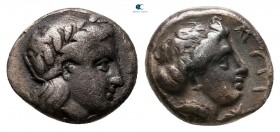 Lesbos. Mytilene circa 400-350 BC. Diobol AR