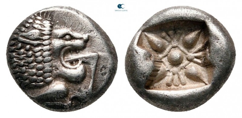 Ionia. Miletos circa 521-478 BC. 
Diobol AR

9 mm, 1,12 g

Forepart of a li...