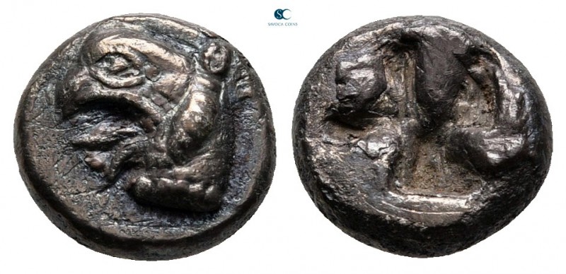 Ionia. Phokaia circa 521-478 BC. 
Trihemiobol AR

10 mm, 1,35 g

Head of a ...