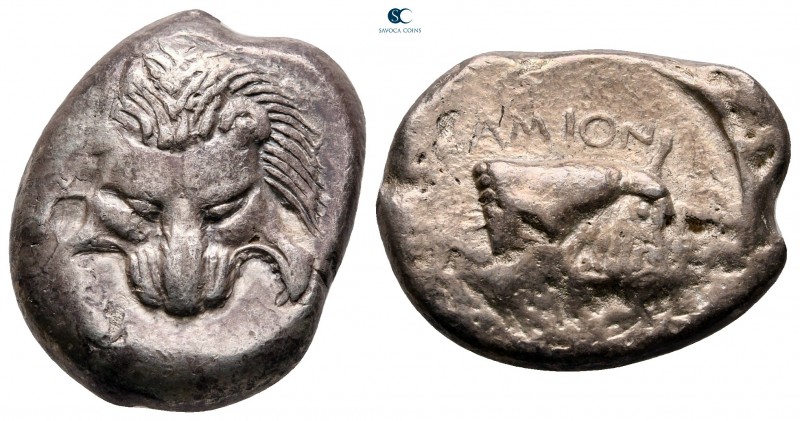 Islands off Ionia. Samos circa 477-461 BC. 
Tetradrachm AR

24 mm, 13,16 g
...